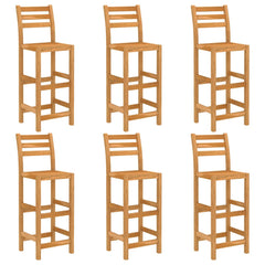 Outdoor Bar Set Natural Wood Solid Acacia Wood Medium