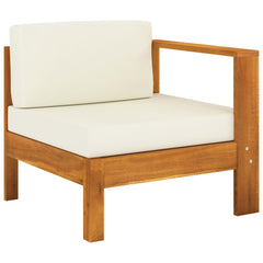 Wooden Lounge Set Cream White, Acacia Wood