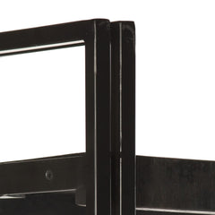Bookcase Black Solid Mango Wood Medium Shelving Bookcase