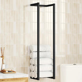 Towel Rack Black Iron 37.4 in tall Towel Rack Rectangular