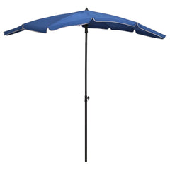 Garden Parasol Azure Blue Polyester, Steel Medium Tiltable