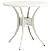 Garden Table White Cast Aluminum Standard Garden Table Circular