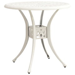 Garden Table White Cast Aluminum Standard Garden Table Circular
