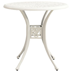 Garden Table White Cast Aluminum Standard Garden Table Circular