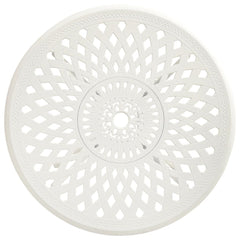 Garden Table White Cast Aluminum Standard Garden Table Circular