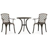 Bistro Set Bronze Cast aluminum Medium Durable Bistro Set