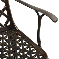 Bistro Set Bronze Cast aluminum Medium Durable Bistro Set