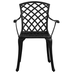 Bistro Set Black Cast aluminum Three-piece set Durable