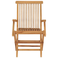 Garden Chair Set of 3 Teak Brown Teak Wood Medium Foldable