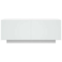 TV Cabinet White Engineered Wood Medium TV Cabinet Rectangular