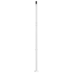 White iron awning post set with double posts, measuring 177.2 by 96.5 cm.