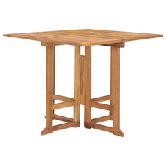 Outdoor Dining Set Teak Solid Teak Wood 5-Piece Foldable