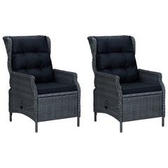 Outdoor Dining Set Dark Grey