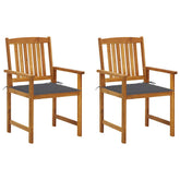 Garden Chair Set of 2 Anthracite
