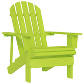 Garden Chair Green Solid Fir Wood Large Ergonomic