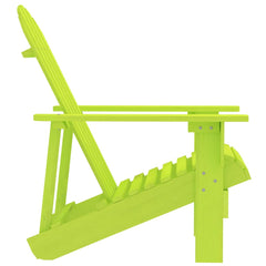 Garden Chair Green Solid Fir Wood Large Ergonomic