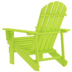 Garden Chair Green Solid Fir Wood Large Ergonomic