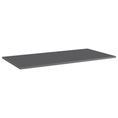 Shelf Set of 4 High gloss gray Engineered wood 39.4x19.7x0.6 in