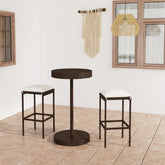 Garden Bar Set Brown PE rattan, powder-coated steel, polyester