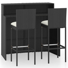 Garden Bar Set Black