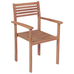 Patio Chair Set of 2 Blue cushions, teak wood color