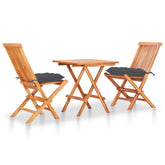 Bistro Set Teak Teak wood Medium Foldable Bistro Set Round