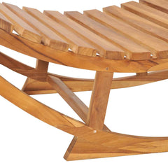 Sun Lounger Teak Wood, Anthracite Cushion