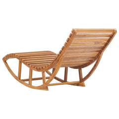 Sun Lounger Taupe Cushion Teak Wood, Polyester Standard