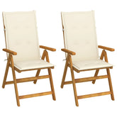 Garden Chair Set of 2 Cream