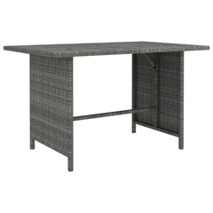 Garden Lounge Set Grey PE (polyethylene) rattan, powder-coated steel