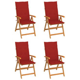 Garden Chair Set of 4 Teak Wood Smooth Sanded Teak Hardwood
