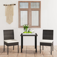 Dining Set Black, Cream