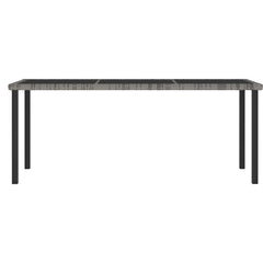 Dining Set Grey Poly rattan Large Durable Dining Set