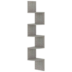Wall Corner Shelf Concrete Grey Engineered Wood Medium