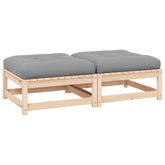 Footstool Natural wood Solid pinewood, 100% polyester Standard