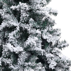 4ft green PVC Christmas tree with snow-dusted branches and sturdy steel stand.