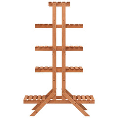 Plant Stand Orange Solid Firwood 32.7 x 9.8 x 52.0 in Stackable