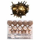 Christmas Ball Set Set of 61 Various Rose Gold Finishes