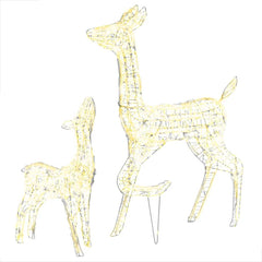 Reindeer Family Warm White Acrylic Acrylic Reindeer Other