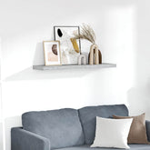 Wall Shelf Gray Honeycomb MDF, metal 35.4 in long Wall Shelf