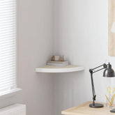 Wall Corner Shelf Oak and White 13.7x13.7x1.4 MDF