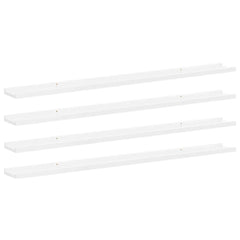 Wall Shelves 4 pcs High Gloss White 45.3x3.5x1.2