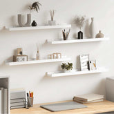 Wall Shelf Set of 4 White MDF 23.6x3.5x1.2 in Wall mounting