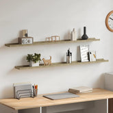 Wall Shelf Set of 2 Sonoma Oak MDF Medium Wall Mounting