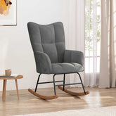 Rocking Chair Dark Gray Velvet