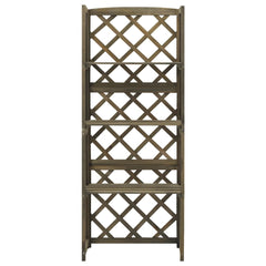 Trellis Gray Solid fir wood 21.7x11.8x55.1 in Shelving Trellis