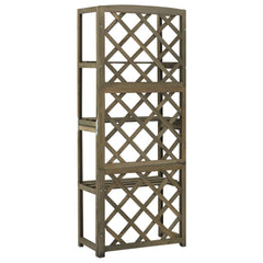 Trellis Gray Solid fir wood 21.7x11.8x55.1 in Shelving Trellis