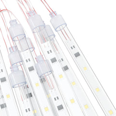 20 pieces of 2ft warm white meteor rain lights with cascading LED tubes.