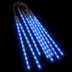 Blue meteor rain lights with 8 LED tubes, 192 blue LEDs, each 1 foot long.