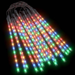 Set of 20 colorful 1ft LED meteor rain light tubes with 480 LEDs for indoor and outdoor use